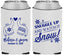 Custom Wedding Neoprene Can Coolers - Christmas Snow | 268