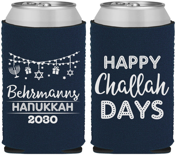 Custom Hanukkah Neoprene Can Coolers - Challah Days | 270003