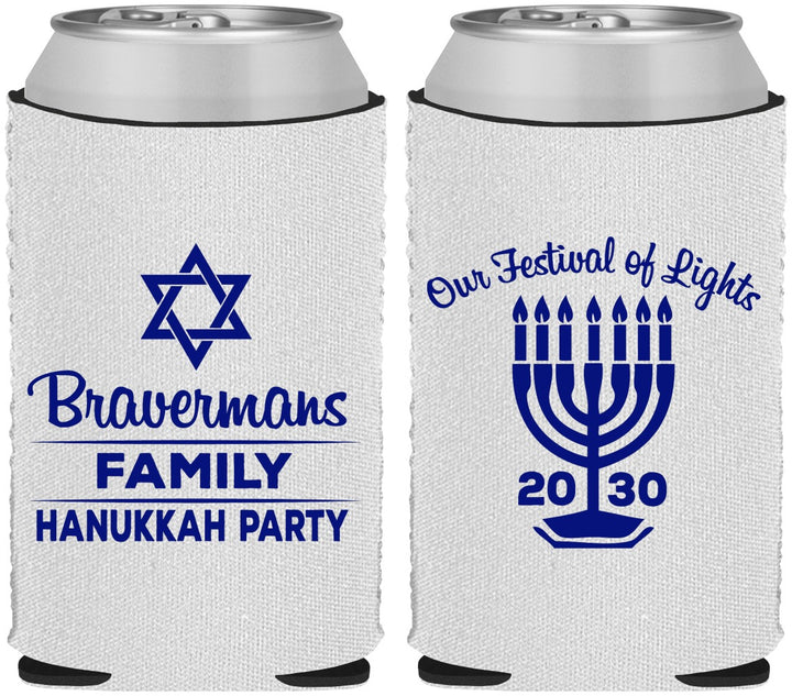 Custom Hanukkah Neoprene Can Coolers - Festival Of Lights | 270005
