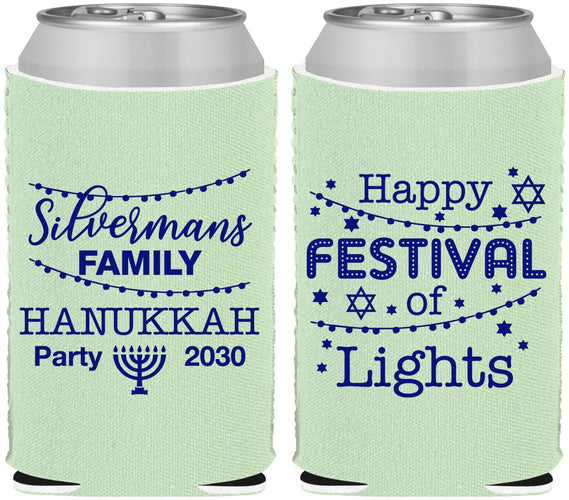 Custom Hanukkah Neoprene Can Coolers - Festival Of Lights | 270006