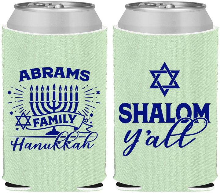 Custom Hanukkah Neoprene Can Coolers - Shalom | 270014