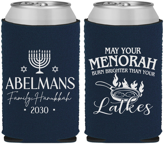 Custom Hanukkah Neoprene Can Coolers - Menorah Latkes | 270019