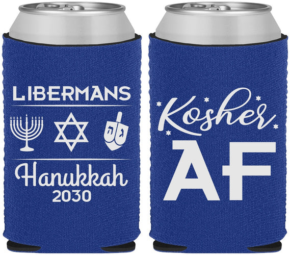 Custom Hanukkah Neoprene Can Coolers - Menorah Dreidel | 270024