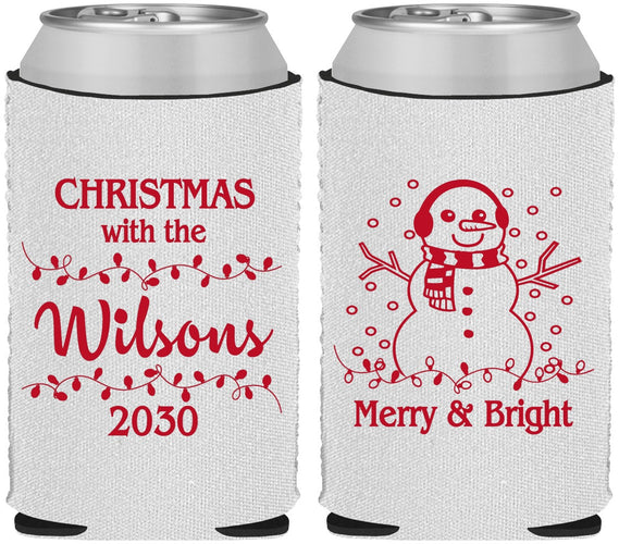 Custom Christmas Neoprene Can Coolers - Snowman | 280002