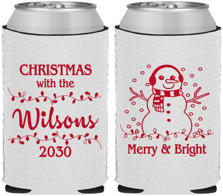 Custom Christmas Neoprene Can Coolers - Snowman | 280002