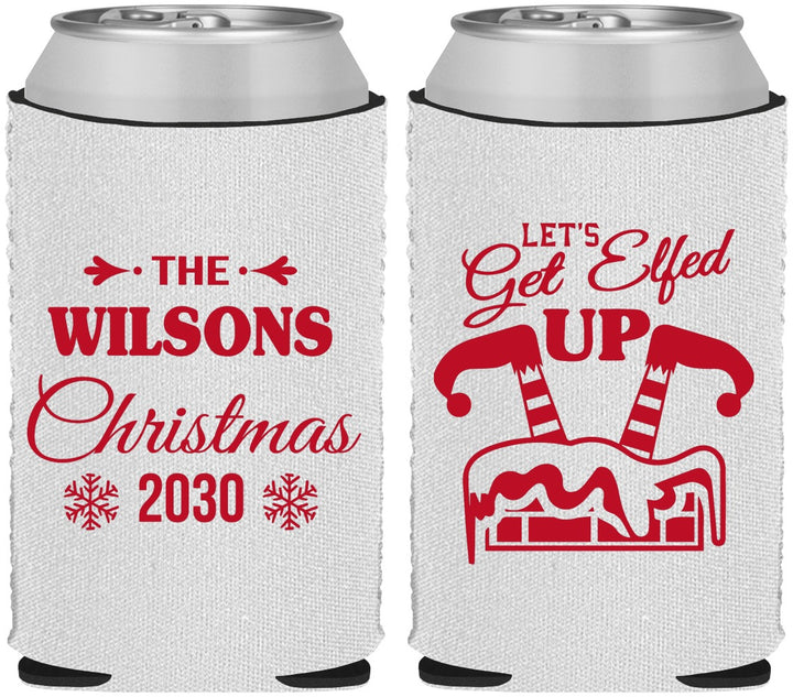 Custom Christmas Neoprene Can Coolers - Lets Get Elfed Up | 280006