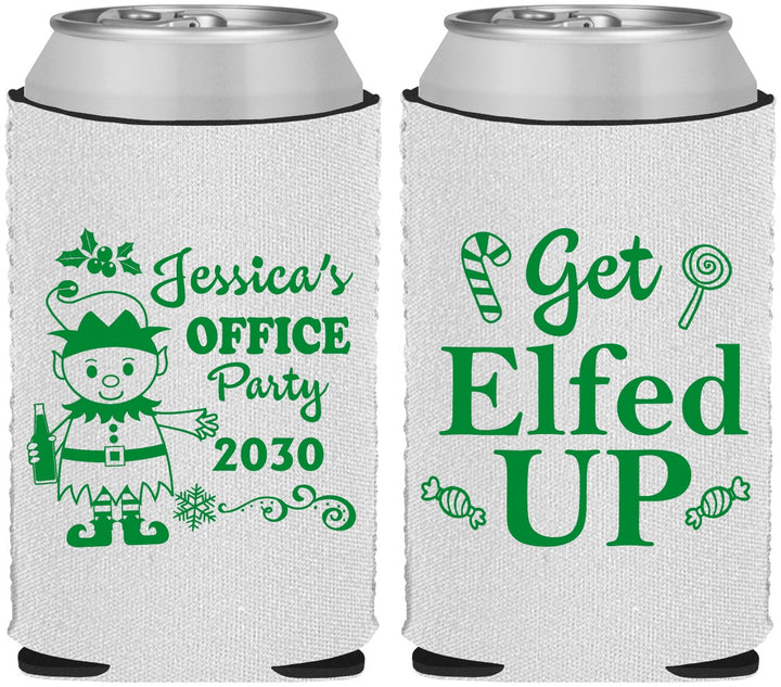 Custom Christmas Neoprene Can Coolers - Lets Get Elfed Up | 280007