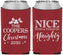 Custom Christmas Neoprene Can Coolers - Naughty Or Nice | 280008