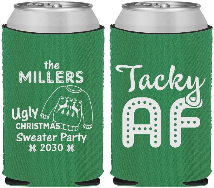 Custom Christmas Neoprene Can Coolers - Tacky Af | 280017