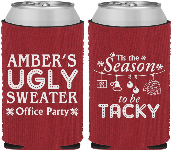 Custom Christmas Neoprene Can Coolers - Til The Season To Be Tacky | 280020