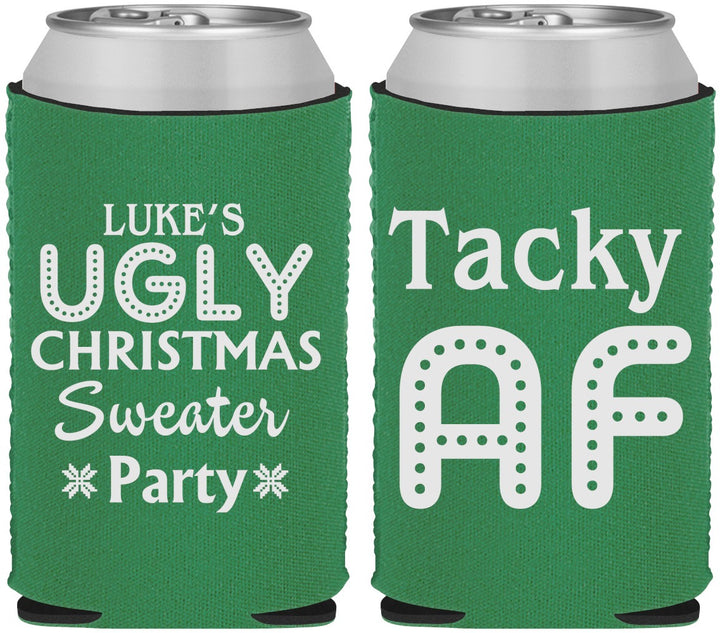 Custom Christmas Neoprene Can Coolers - Tacky Af | 280021