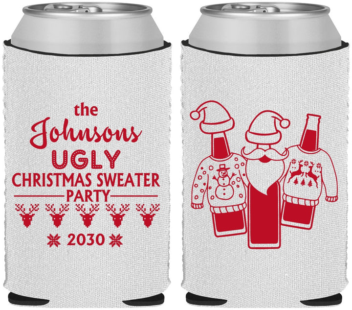 Custom Christmas Neoprene Can Coolers - Ugly Sweater | 280022