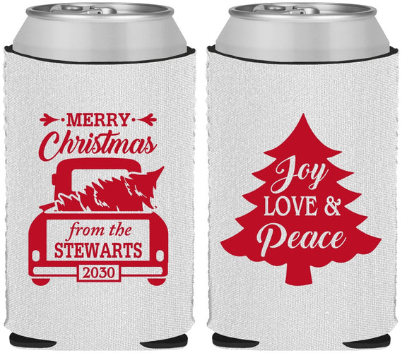 Custom Christmas Neoprene Can Coolers - Christmas Tree | 280026