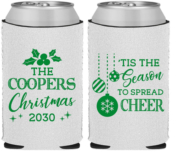 Custom Christmas Neoprene Can Coolers - Tis The Season | 280027