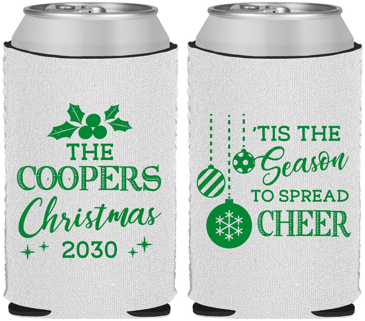 Custom Christmas Neoprene Can Coolers - Tis The Season | 280027