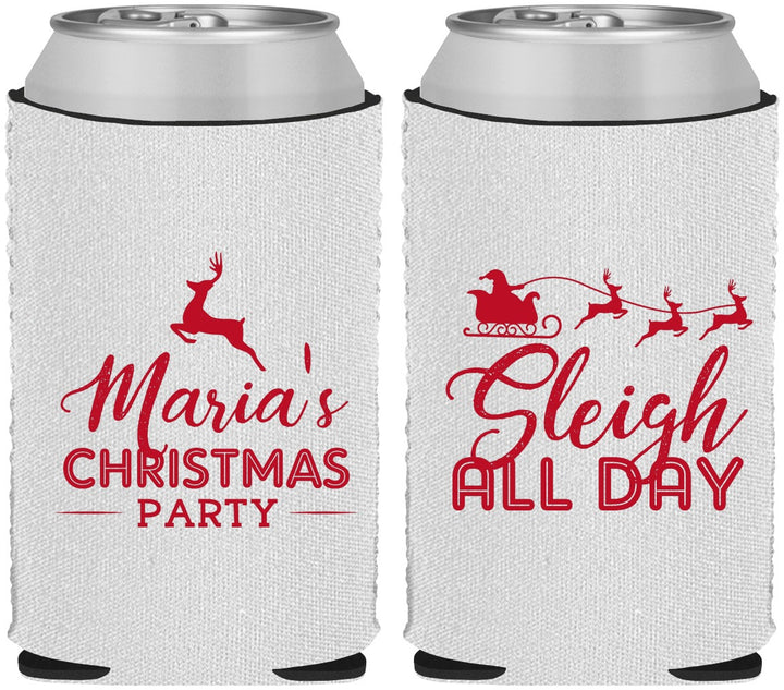 Custom Christmas Neoprene Can Coolers - Sleigh All Day | 280030