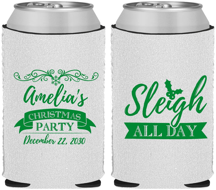 Custom Christmas Neoprene Can Coolers - Sleigh All Day | 280031