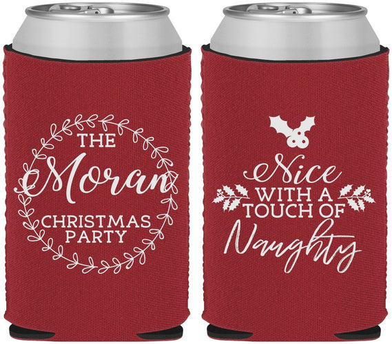 Custom Christmas Neoprene Can Coolers - Touch Of Naughty | 280048
