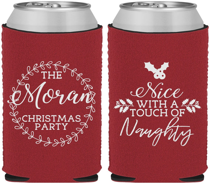 Custom Christmas Neoprene Can Coolers - Touch Of Naughty | 280048