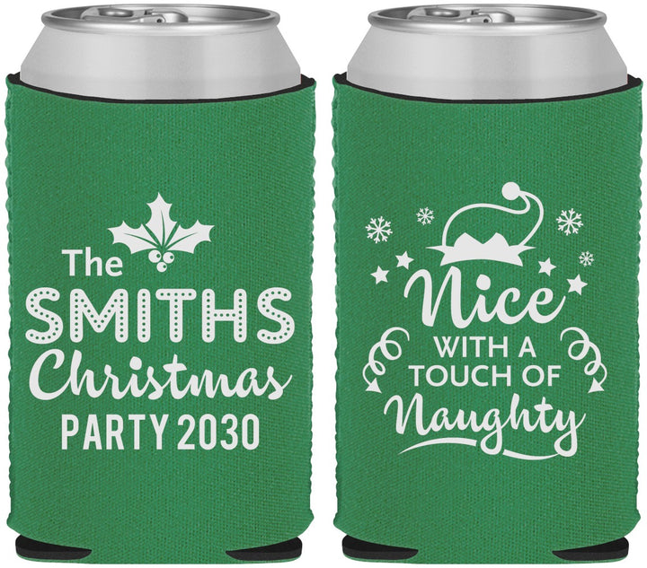 Custom Christmas Neoprene Can Coolers - Touch Of Naughty | 280049