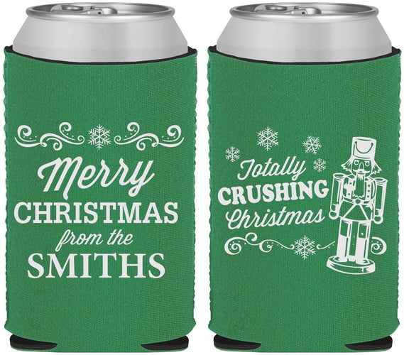 Custom Christmas Neoprene Can Coolers - Snowflakes | 280053