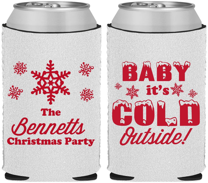 Custom Christmas Neoprene Can Coolers - Joy To The World | 280054