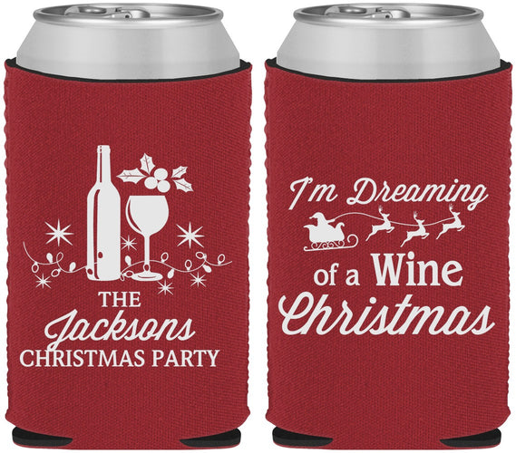Custom Christmas Neoprene Can Coolers - Bah Hum Bug | 280056
