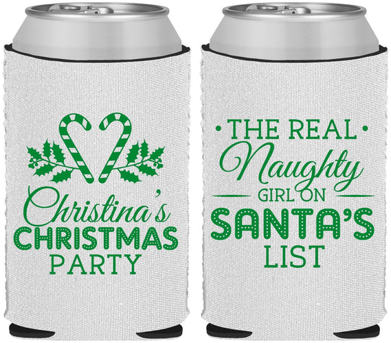 Custom Christmas Neoprene Can Coolers - Naughty List | 280059