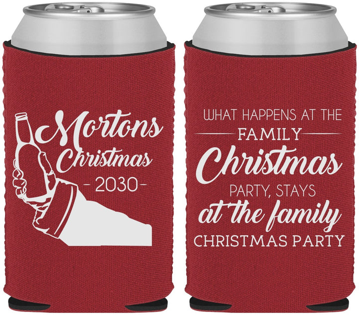 Custom Christmas Neoprene Can Coolers - Santa Claus | 280060