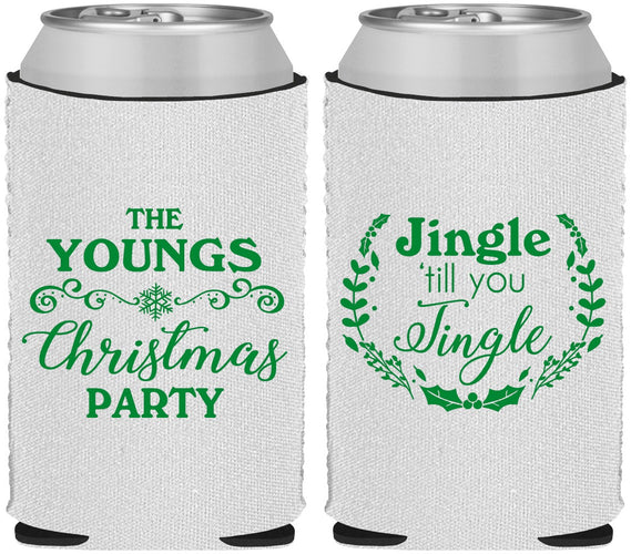 Custom Christmas Neoprene Can Coolers - Jingle Til You Jingle | 280063