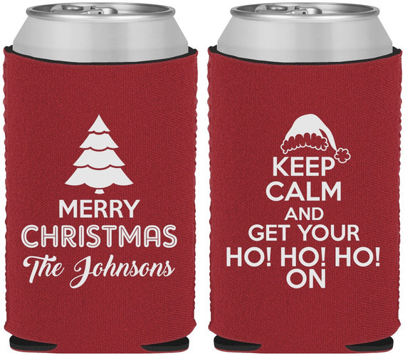 Custom Christmas Neoprene Can Coolers - Ho Ho Ho | 280076