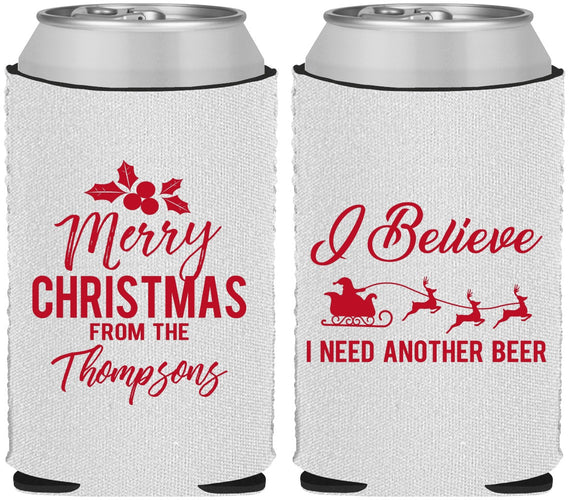Custom Christmas Neoprene Can Coolers - Santa Claus | 280086