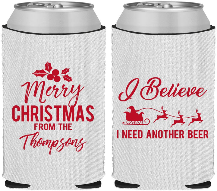 Custom Christmas Neoprene Can Coolers - Santa Claus | 280086