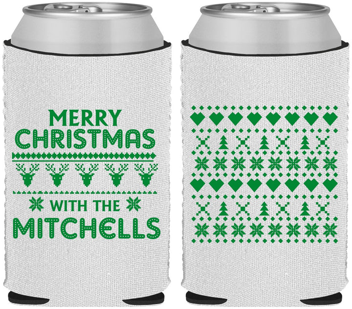 Custom Christmas Neoprene Can Coolers - Ugly Sweater | 280091