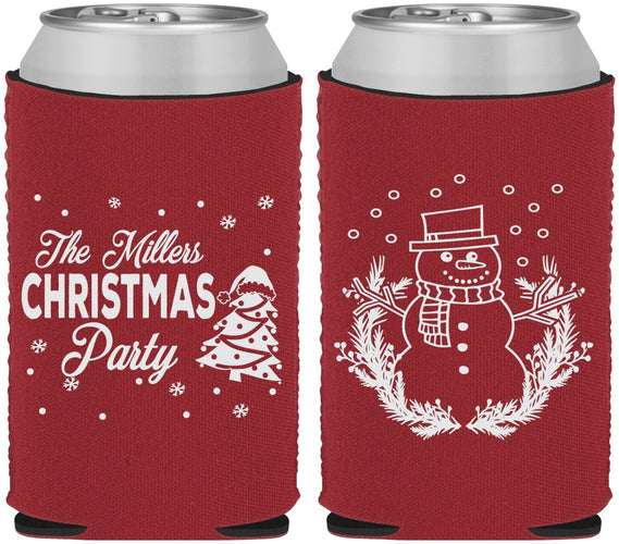 Custom Christmas Neoprene Can Coolers - Snowman | 280096