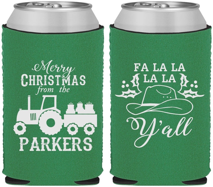 Custom Christmas Neoprene Can Coolers - Country | 280097