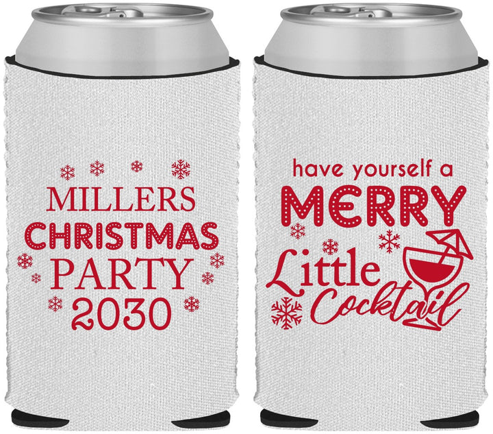 Custom Christmas Neoprene Can Coolers - Cocktail | 280098