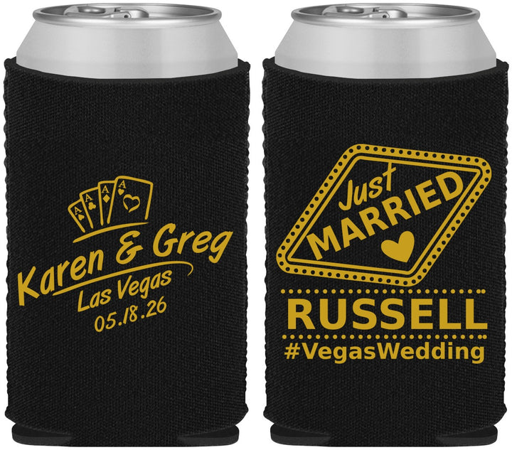 Custom Wedding Neoprene Can Coolers - Las Vegas | 285