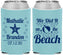 Custom Wedding Neoprene Can Coolers - We Did It On The Beach | 287