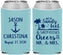Custom Wedding Neoprene Can Coolers - Sandy Feet Salty Kisses | 290