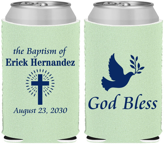 Custom Baptism Neoprene Can Coolers - God Bless | 290005