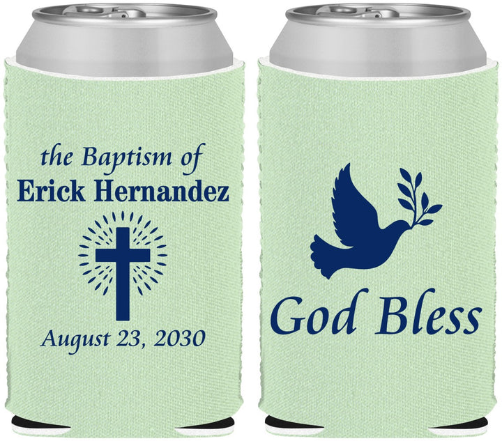 Custom Baptism Neoprene Can Coolers - God Bless | 290005