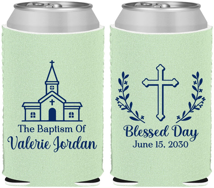 Custom Baptism Neoprene Can Coolers - Blessed Day | 290009