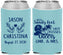 Custom Wedding Neoprene Can Coolers - Sandy Feet Salty Kisses | 291