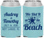 Custom Wedding Neoprene Can Coolers - We Did It On The Beach | 294