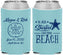 Custom Wedding Neoprene Can Coolers - Started On The Beach | 298