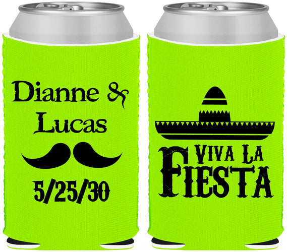 Custom Wedding Neoprene Can Coolers - Viva La Fiesta | 299