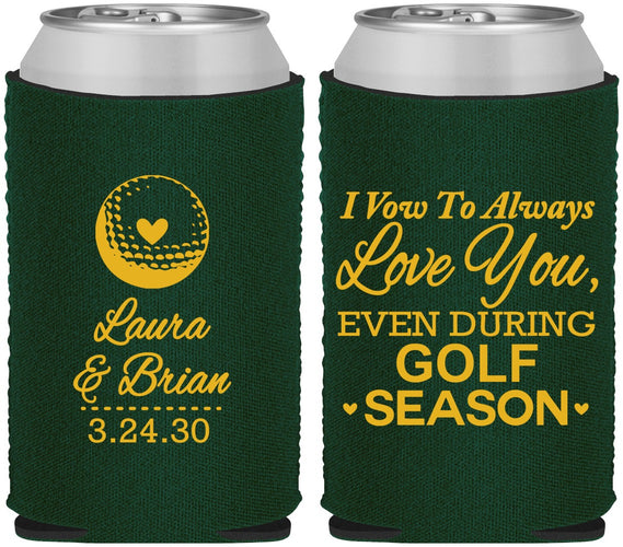 Custom Wedding Neoprene Can Coolers - Golf | 305