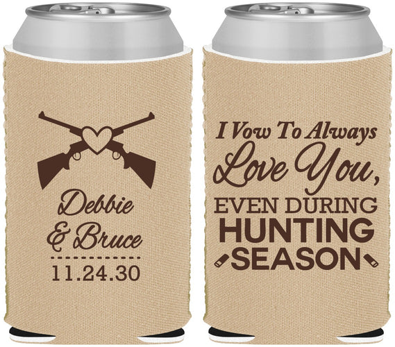 Custom Wedding Neoprene Can Coolers - Hunting | 308