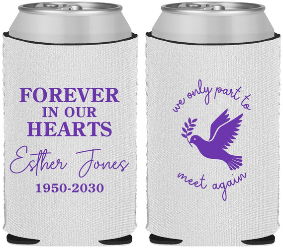 Custom Memorial Neoprene Can Coolers - Forever In Our Hearts | 310003